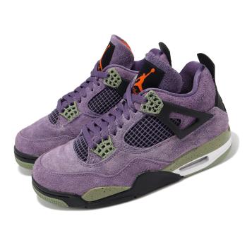 Nike 休閒鞋 Wmns Air Jordan 4 Retro 女鞋 紫綠 Canyon Purple AJ AQ9129-500