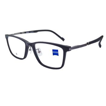 【ZEISS 蔡司】鈦金屬 光學鏡框眼鏡 ZS22712LB 001 消光黑長方形框/消光黑鏡腳 54mm