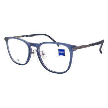 【ZEISS 蔡司】鈦金屬 光學鏡框眼鏡 ZS22711LB 410 藍色長方形框/藍色鏡腳 52mm