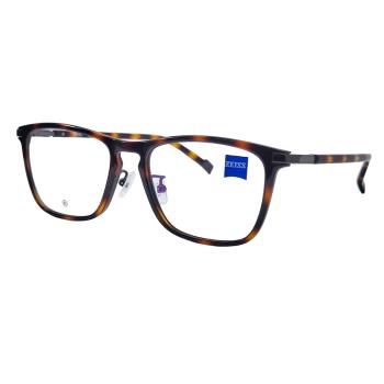 【ZEISS 蔡司】鈦金屬 光學鏡框眼鏡 ZS22709LB 230 琥珀色長方形框/琥珀色鏡腳 54mm