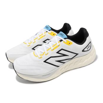 New Balance 慢跑鞋 Fresh Foam 680 V8 2E 男鞋 寬楦 白 黑 針織 緩衝 運動鞋 NB M680LW8-2E