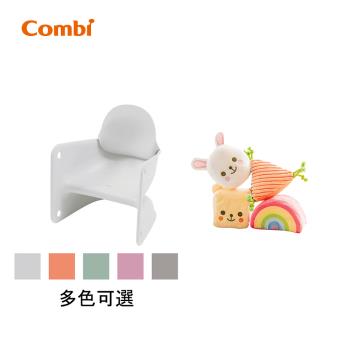 日本Combi 兒童學習巧疊椅+好朋友軟布積木組
