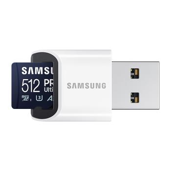 SAMSUNG 三星 PRO Ultimate microSD 512G 記憶卡 MB-MY512SB/WW 附讀卡機