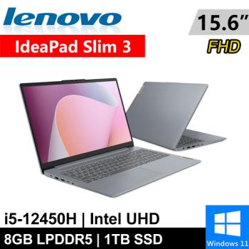Lenovo IdeaPad Slim 3-83ER000GTW-SP1 15.6吋 灰(i5-12450H/8G LPDDR5/1TB)特仕筆電