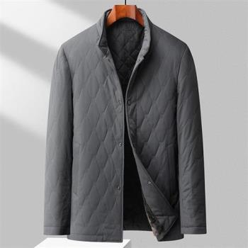 【米蘭精品】舖棉外套休閒夾克-加絨加厚保暖立領男外套3色74gr34