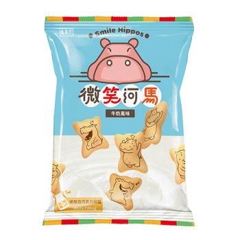 【盛香珍】微笑河馬餅-牛奶風味60gX12包入/箱