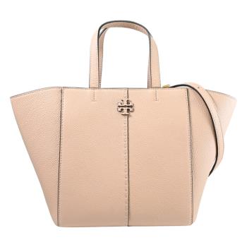 TORY BURCH 147574 品牌LOGO荔枝皮革兩用包.裸粉色