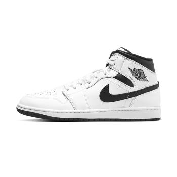 Nike Air Jordan 1 男 白黑 中筒 喬丹 AJ1 運動 休閒 休閒鞋 DQ8426-132