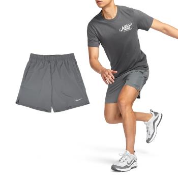 Nike 短褲 Dri-FIT Challenger 男款 灰 銀 速乾 寬鬆 梭織 跑步 訓練 瑜珈 運動褲 DV9345-084