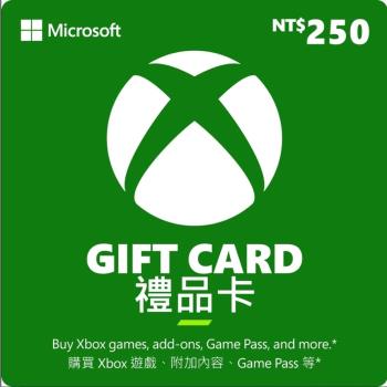 Microsoft 微軟 XBOX 禮物卡 NT$250 實體點數卡