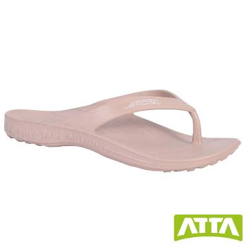 【ATTA】足弓均壓簡約夾腳拖-沙色