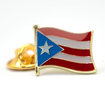 【A-ONE】Puerto Rico 波多黎各國旗金屬胸針 國家胸徽 西裝 紀念飾品 紀念胸徽 國旗飾品別針