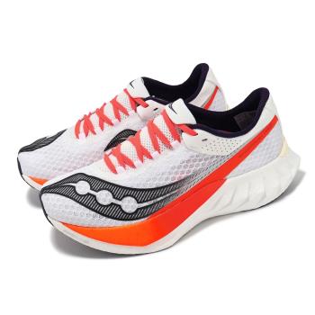 Saucony 競速跑鞋 Endorphin Pro 4 男鞋 白 橘 弧形大底 厚底 緩衝 碳板 運動鞋 索康尼 S20939129