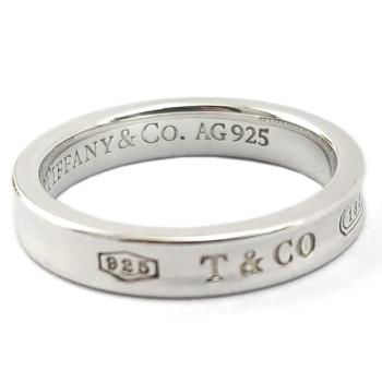 九八成新展示品-TIFFANY 1837系列-925純銀細版戒指