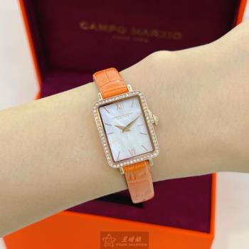 CampoMarzio 凱博馬爾茲女錶 20mm, 26mm 玫瑰金方形精鋼錶殼 貝母簡約, 中二針顯示錶面款 CMW0004