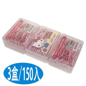 Kitty粉紅牙線/牙線棒-3盒(共150入)