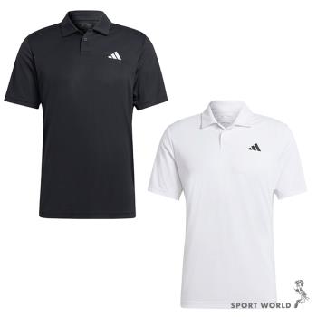 【下殺】Adidas 短袖上衣 男裝 網球 Polo衫 排汗 黑/白【運動世界】HS3278/HS3277