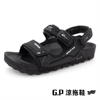 G.P 防水機能柏肯兒童磁扣兩用涼拖鞋G9509B-黑色(SIZE:31-35 共三色) GP