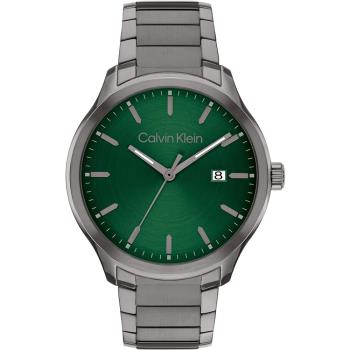 Calvin Klein 凱文克萊 紳士簡約時尚腕錶/綠X灰/42mm/CK25200350