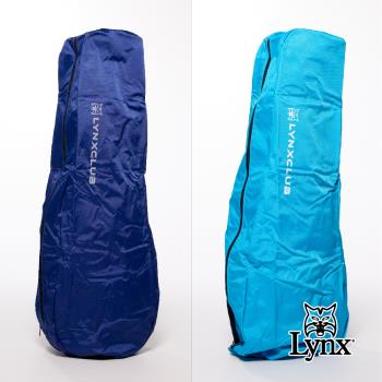 【Lynx Golf】男女Lynx字樣經典山貓印花Logo可收納式球具保護袋-淺藍色