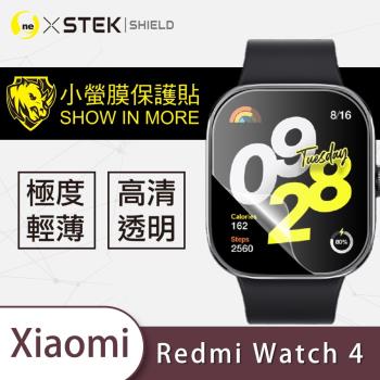 【O-ONE】Redmi 紅米 Watch 4 手錶『小螢膜』滿版全膠螢幕保護貼超跑包膜頂級原料犀牛皮(一組兩入)