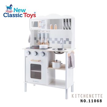 【荷蘭New Classic Toys】聲光小主廚木製廚房玩具（天使白-含配件12件） - 11068