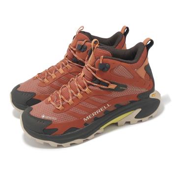 Merrell 戶外鞋 Moab Speed 2 Mid GTX 男鞋 棕 黑 防水 高筒 黃金大底 郊山 登山鞋 ML037507