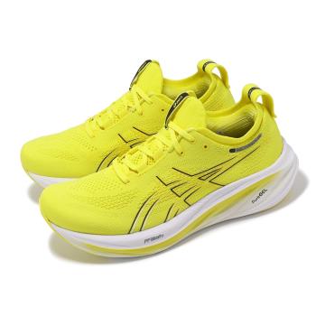 Asics 慢跑鞋 GEL-Nimbus 26 男鞋 女鞋 黃 黑 緩衝 厚底 針織 運動鞋 亞瑟士 1011B794750