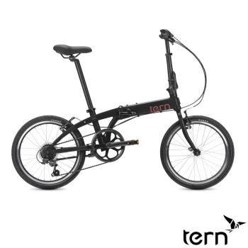 Tern Link A7 20吋7速鋁合金折疊自行車/小折-媒灰黑底粉標