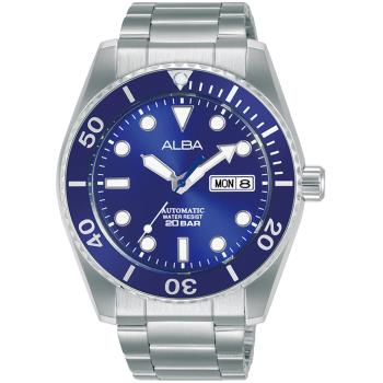 ALBA 雅柏 運動風格200米潛水機械錶/藍X銀/43mm (Y676-X047B/AL4359X1)