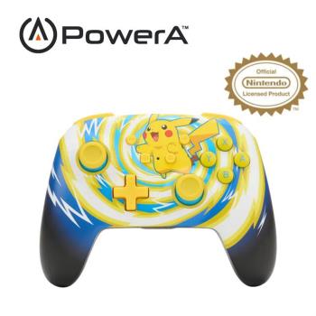 【PowerA】|任天堂官方授權| 增強款藍芽5.0 無線遊戲手把限量款(1523595-01)-皮卡丘旋風