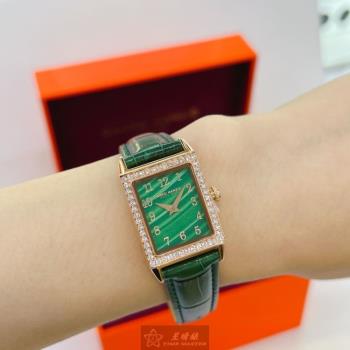 CampoMarzio 凱博馬爾茲女錶 20mm, 26mm 玫瑰金方形精鋼錶殼 墨綠色簡約, 中二針顯示, 貝母錶面款 CMW0011