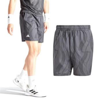 Adidas Club Graphshort 男款 黑灰色 平織 排汗衣 網球 運動 休閒 短褲 IP1884