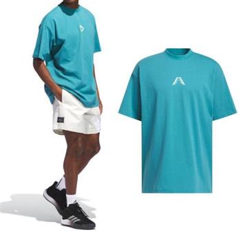 Adidas Ae Foun Tee 男款 藍色 圓領 舒適 上衣 運動 休閒 短袖 IT0119