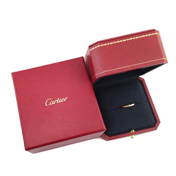 九五成新展示品！Cartier 18K玫瑰金-鑲單鑽1895經典婚戒47號