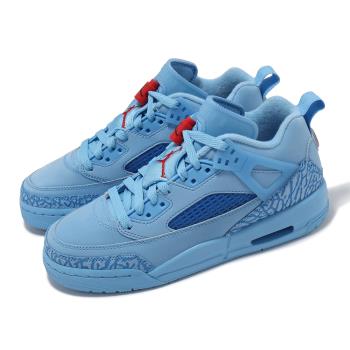 Nike 休閒鞋 Jordan Spizike Low GS 大童 女鞋 水藍 Houston Oilers FQ3950-400