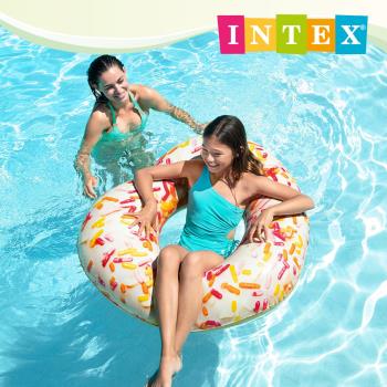 INTEX 心型糖果DONUT HRART TUBE游泳圈104cm 適用9歲+ (56253)