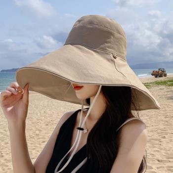 日本 BEAUTYJAPAN 抗UV可塑型雙面可戴超大寬檐16CM防曬帽BJ2123(2色)
