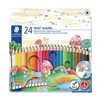 【STAEDTLER 施德樓】快樂學園可擦拭色鉛筆24色組 MS14450 NC24