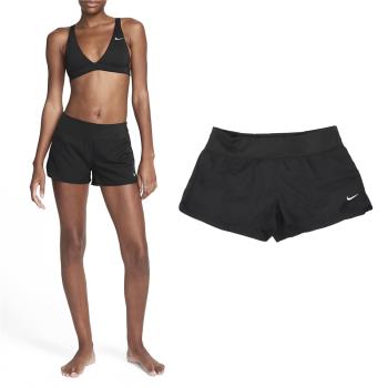 Nike 短褲 Essential Swim Board 女款 黑 白 速乾 三角內裡 防曝光 褲子 NESS9200-001