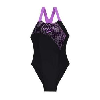 SPEEDO MEDLEY LOGO 女運動連身泳裝-游泳 競賽