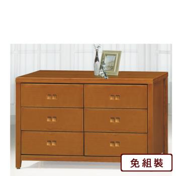 AS-恭喜發財實木六斗櫃-121.3*48.6*77cm