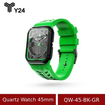 【Y24】 Quartz Watch 45mm 石英錶芯手錶 QW-45-BK-GR 綠/黑 (不含錶殼)