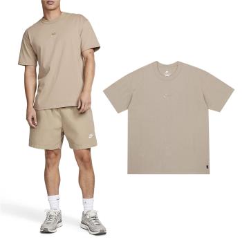 Nike 短袖 NSW Premium Essentials Tee 男款 棕 寬鬆 落肩 刺繡 短T DO7393-247