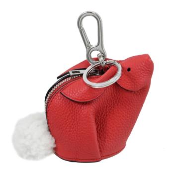 LOEWE CONEJO 品牌兔子造型鑰匙圈零錢包.紅
