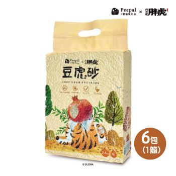 【Peepal x 我不是胖虎】豆虎砂(豆腐砂) 豆腐貓砂-2.4kg 6包/箱