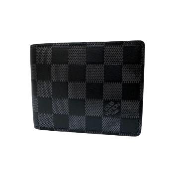 【Louis Vuitton】N60186 - LV 路易威登 Multiple 牛皮短夾/錢包 - 黑色/銀色 (無購證)