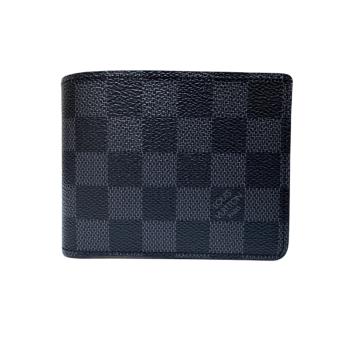 【Louis Vuitton】N62663 - LV Multiple 經典帆布短夾/錢包 - 黑色 / 灰色