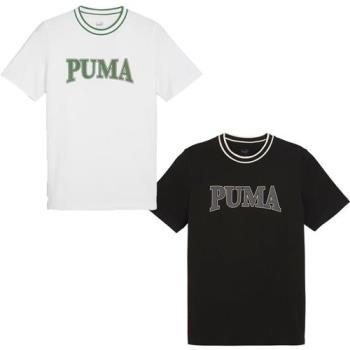 Puma 短袖上衣 男裝 純棉 Logo 歐規 白綠/黑【運動世界】67896753/67896701