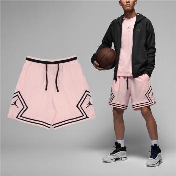 Nike 短褲 JordanSport Woven Diamond 男款 粉 黑 速乾 籃球 運動 球褲 FB7581-622